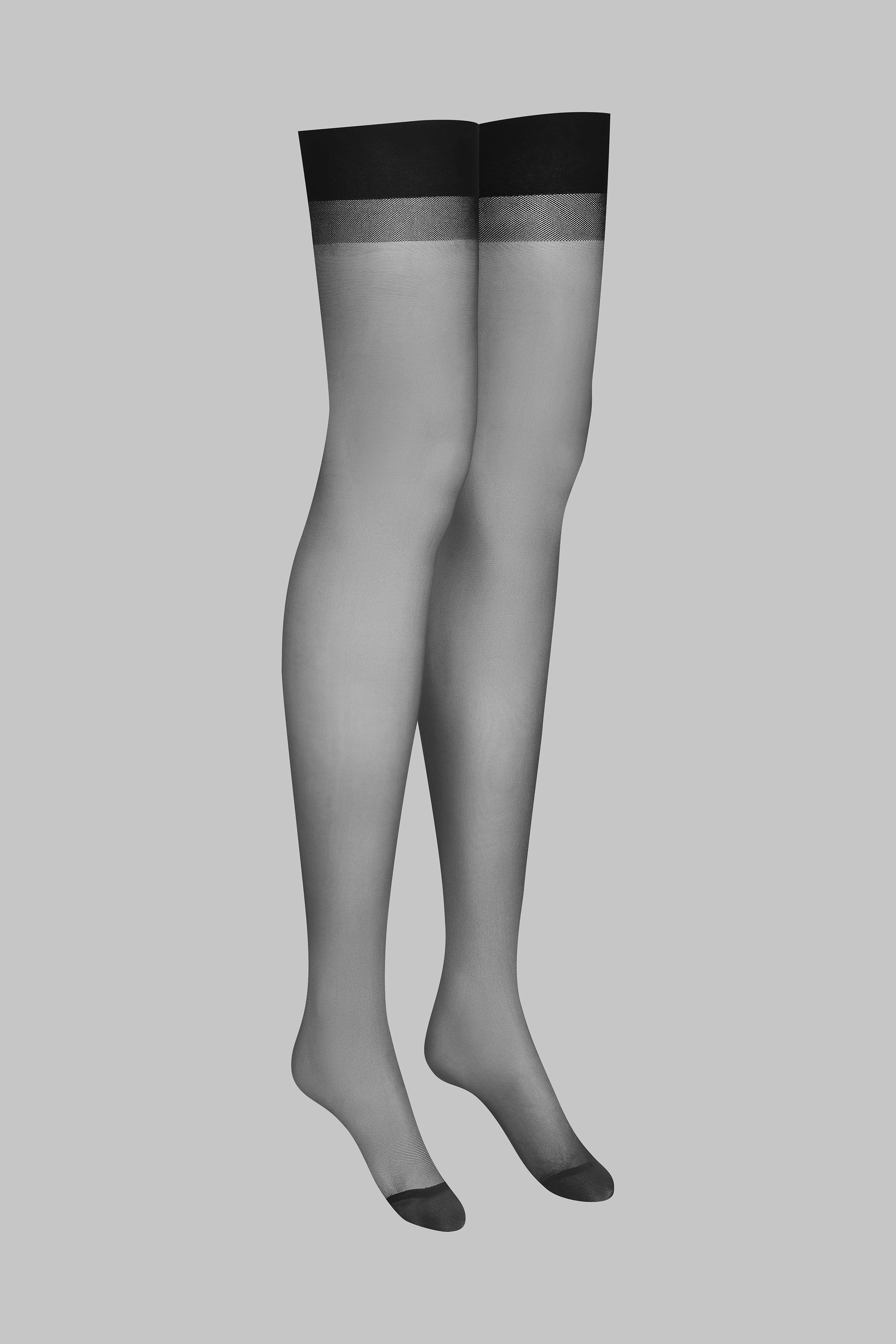 Back seamed garter stockings 20D - LEGWEAR - Image 3