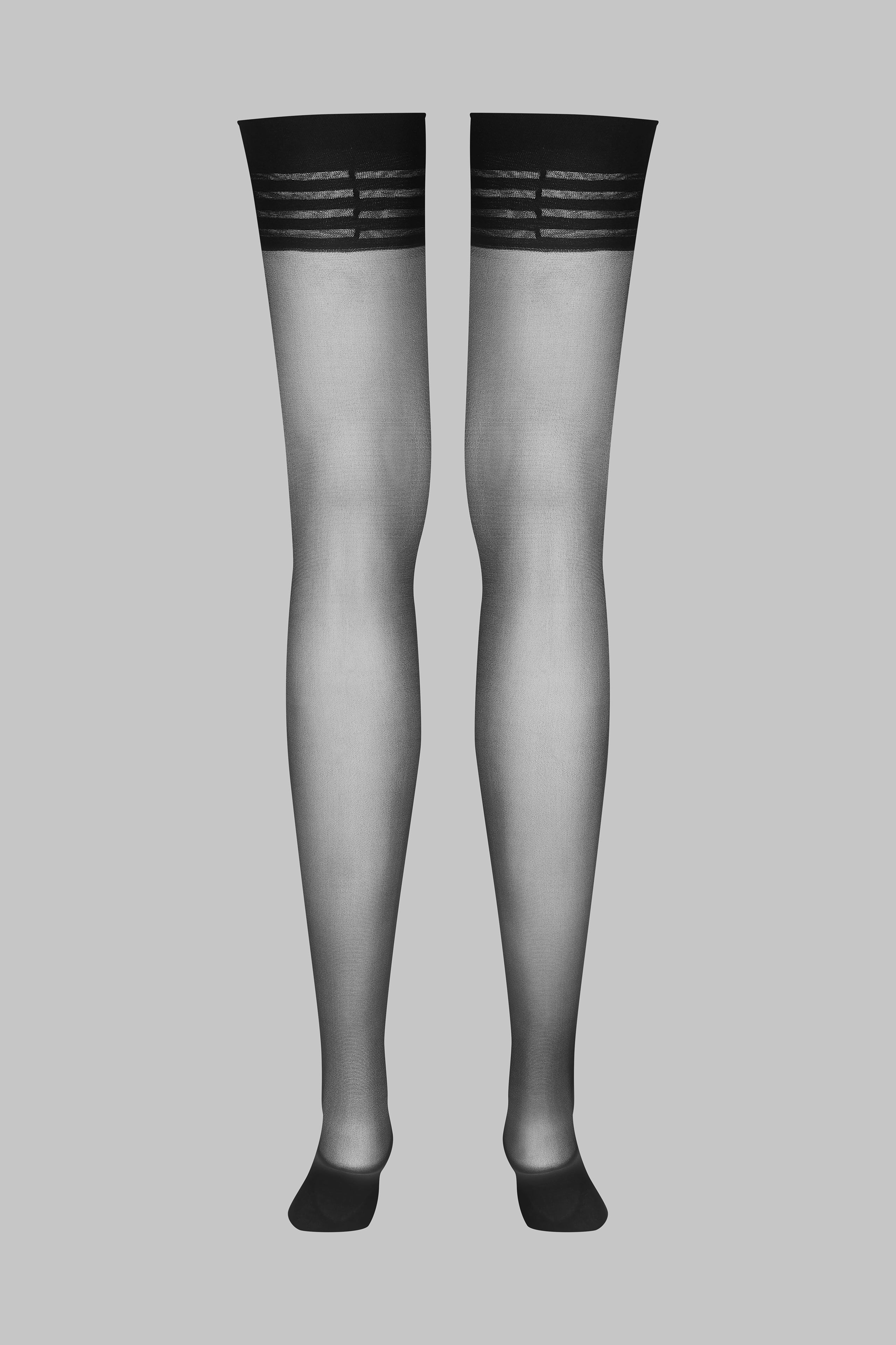 Striped garter stockings 20D - LEGWEAR - Image 3