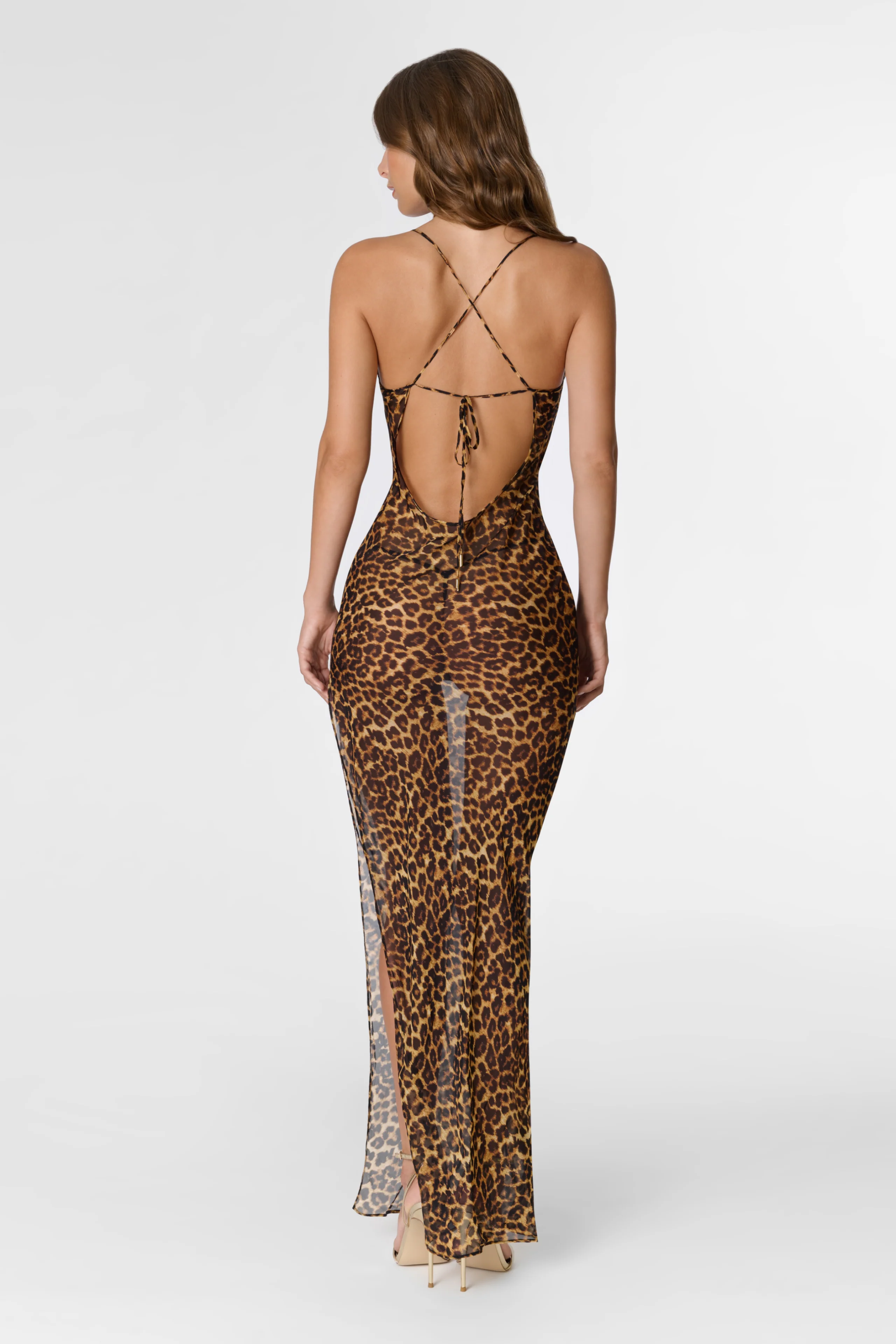 Long Backless Dress - Safari - Image 6